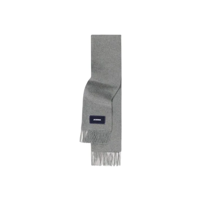 Jacquemus Knit Scarves Unisex Gray-0