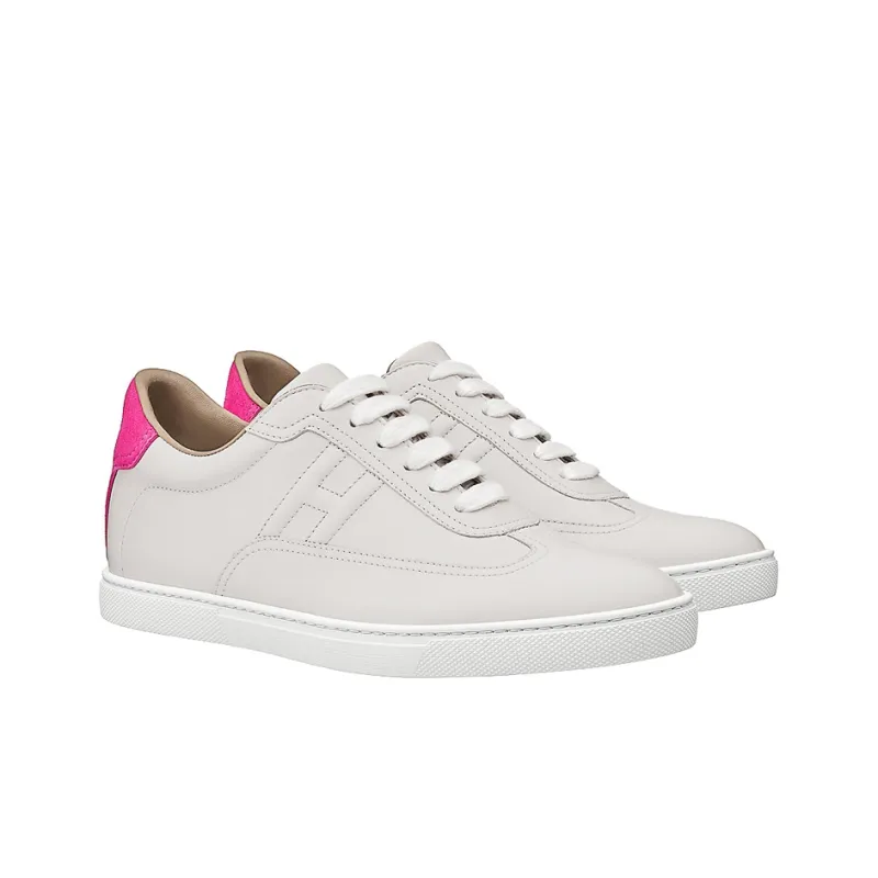 HERMES Quicker Low Top Stylish Skateboarding Shoes Women's White Pink-2