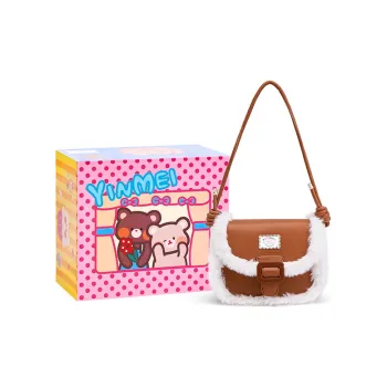 Sound For Life Rabbit Fur Shoulder Bag Medium Size Women's Brown Apricot