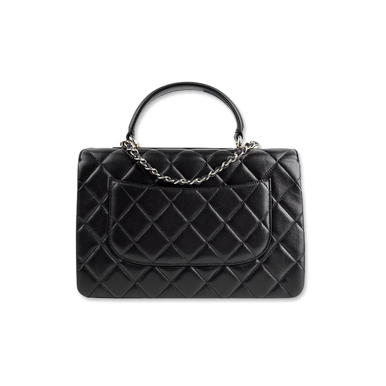 CHANEL Trendy Cc Sheepskin Shoulder Bag, Crossbody Bag, Handbag Tubas Women's Black-2