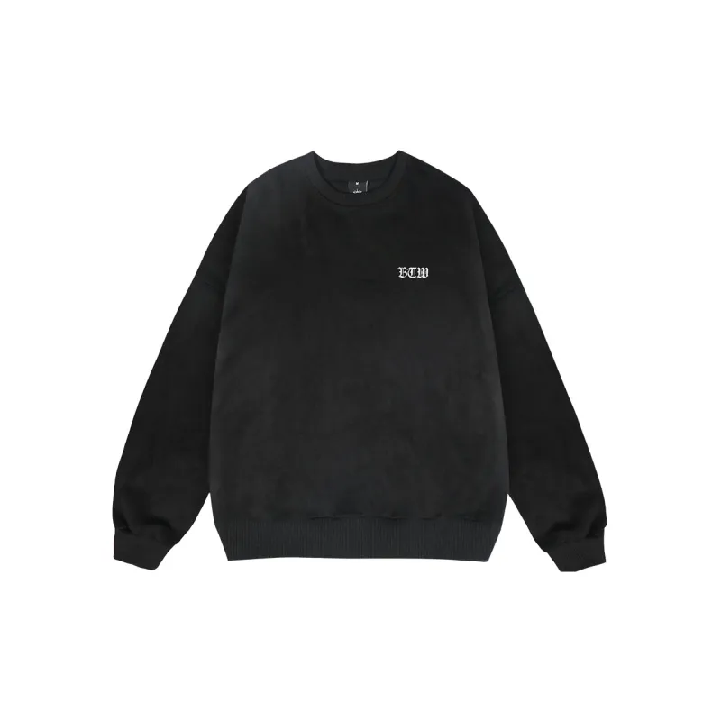 BTW Crew Neck Loose Fit Sweatshirt Unisex-1