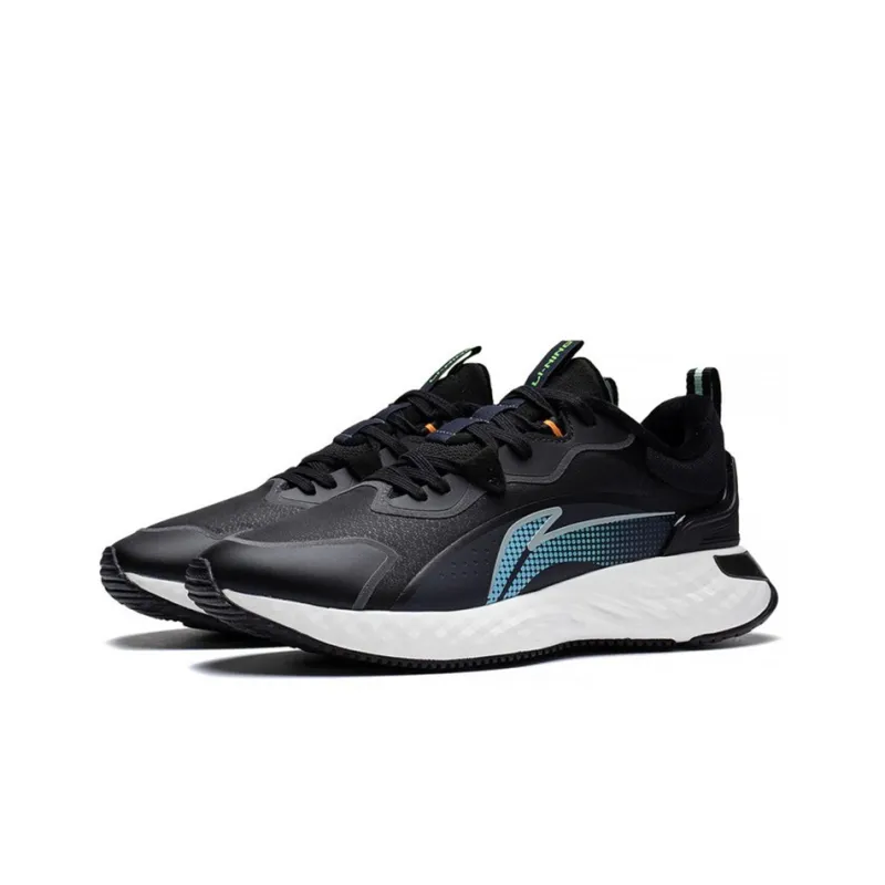 LiNing Cushioning Low Top Sports Casual Shoes Men's Black Blue-2