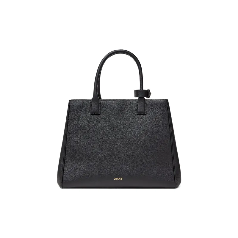 FANSIZHE La Medusa Grained Calfskin Tote Bag Shopping Bag Shoulder Bag Crossbody Bag Handbag Medium Size Women's Black-2