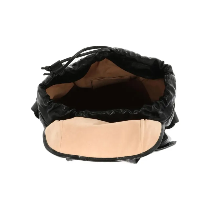 GUCCI Cow Leather Backpack Unisex Black-3