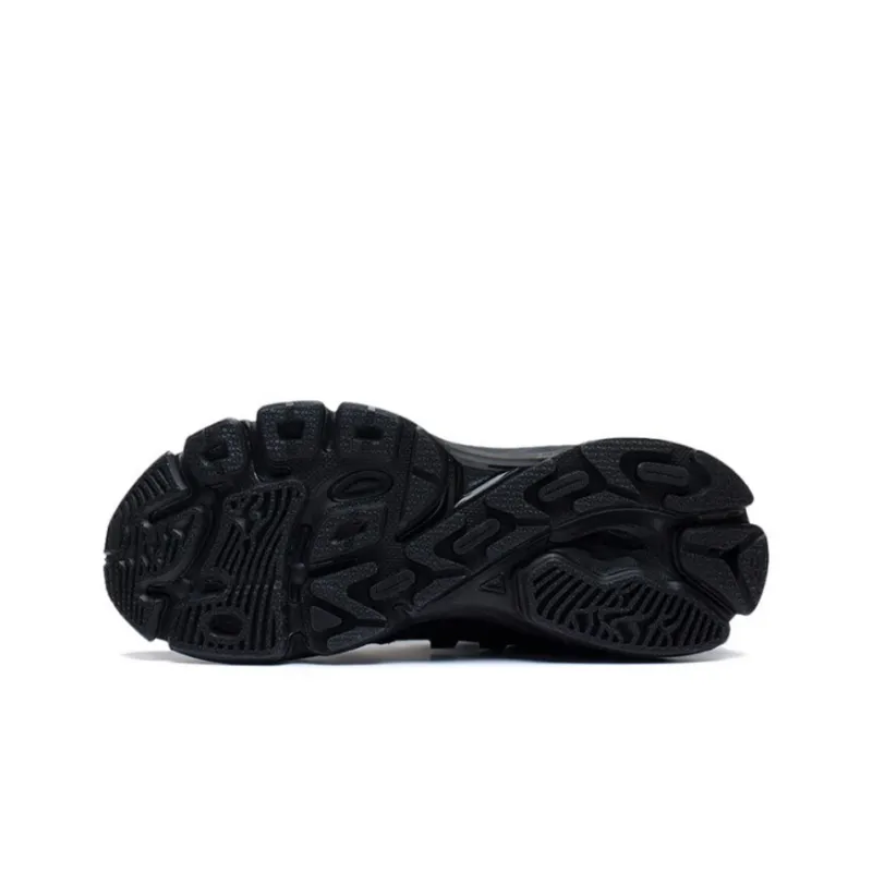 LiNing Cushioning, Slip Resistant, Abrasion Resistant, Reflective, Rebound Low Top Running Shoes Men's Black-4