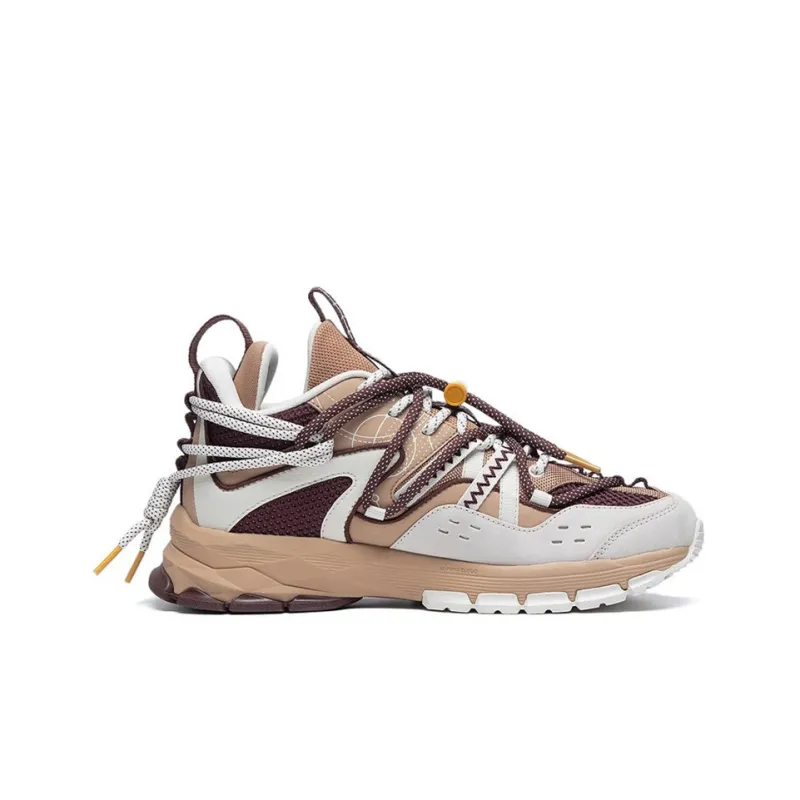 LiNing Xiao Yao Xing Getaway Wear-Resistant Slip-Resistant Cushioning Low-Top Sports Casual Shoes Men's Clever Umber-1