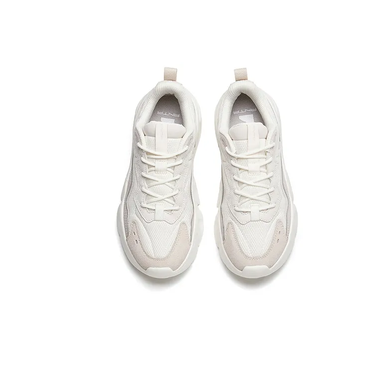 Anta Life Collection Cushioning Slip Resistant Low Top Casual Shoes Women's White Gray-2