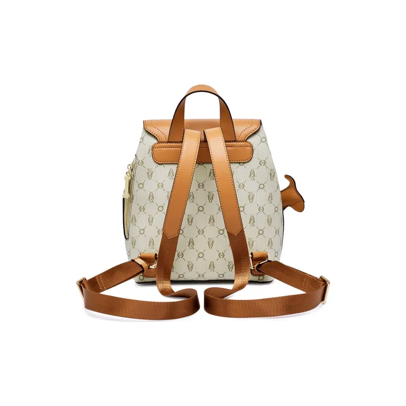 Hush Puppies Synthetic Leather Backpack Women's Gradient Pink/Mist Blue/Gray Apricot-14