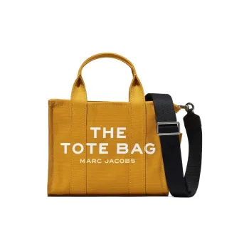 MARC JACOBS Cotton Fabric Tote Bag Shopping Bag Shoulder Bag Crossbody Bag Handbag Mini Women's Yellow