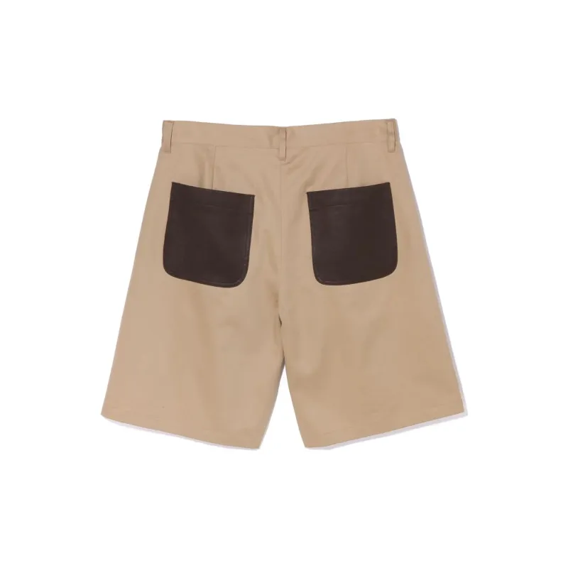 Bape Multi Motif Leather Pocket Chino Shorts-3
