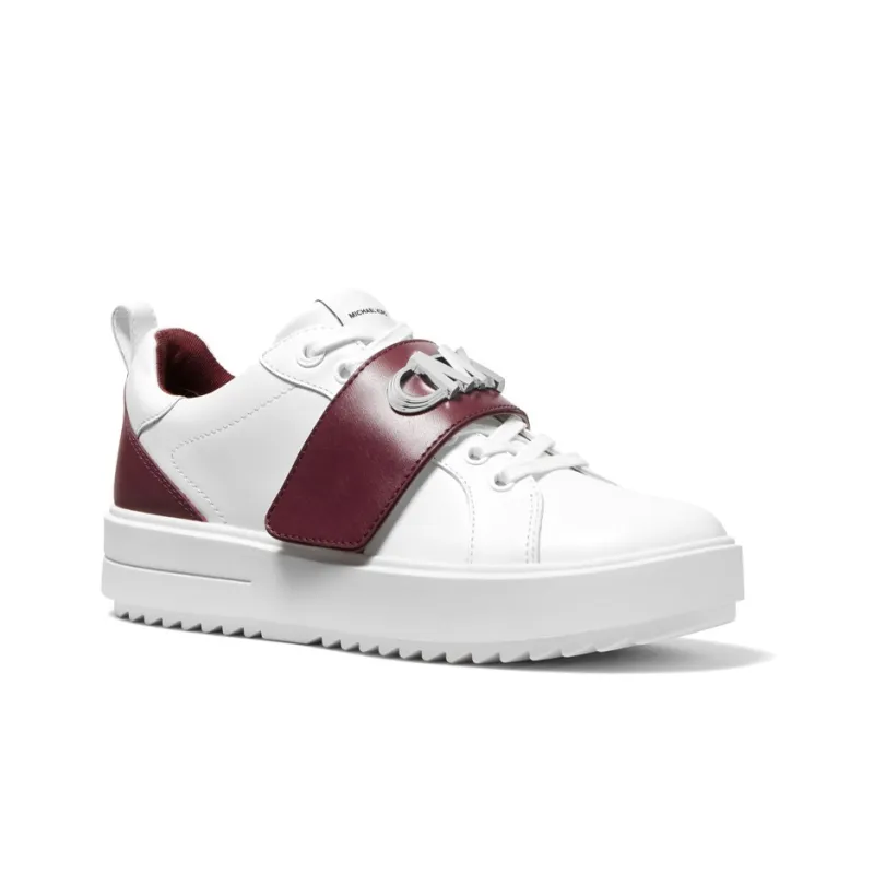 MICHAEL KORS Emmett Athletic Shoes Women's White Red-2