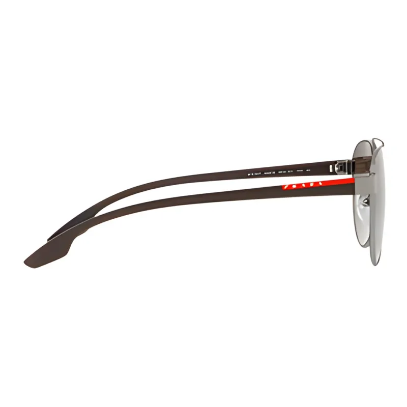 PRADA Sunglasses Men Metallic Gray/Dark Green Gradient-3
