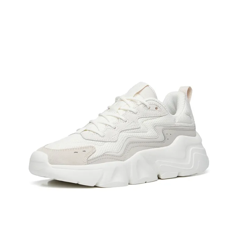 Anta Life Collection Cushioning Slip Resistant Low Top Casual Shoes Women's White Gray-1