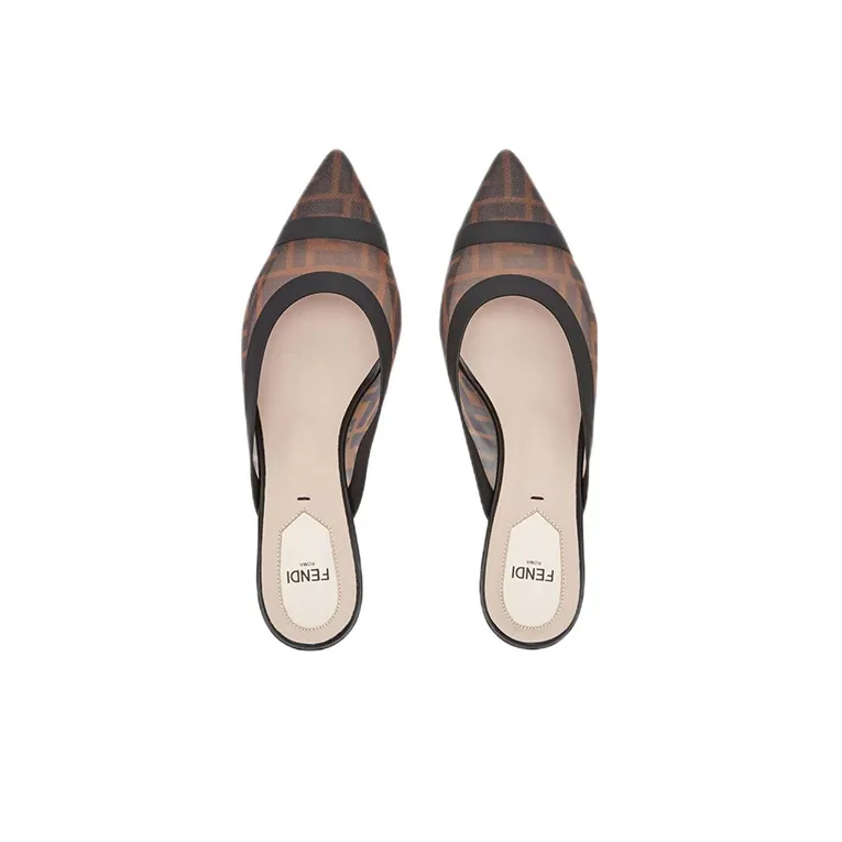FENDI Colibri Stylish Sandal Women's Black Brown-3