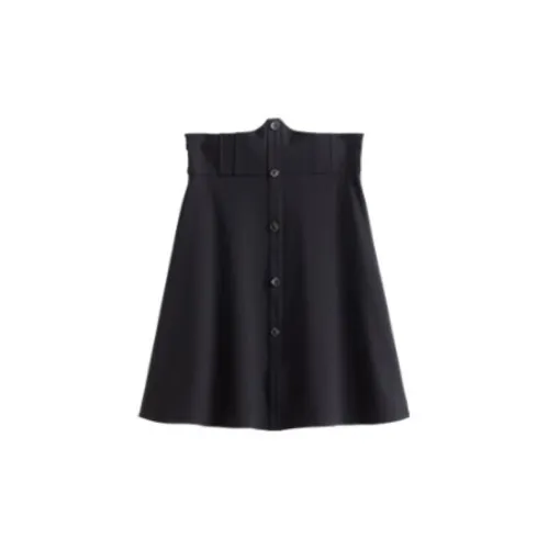 Solitary Casual Short Skirts Women's Black