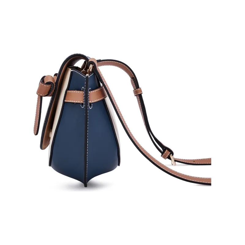 Hush Puppies Cow Leather Saddle Bag Crossbody Bag Shoulder Bag Women's Coffee/Blue/Jasper-7