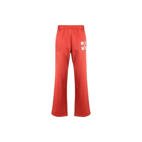 OFF-WHITE Knitted Sweatpants Men Orange Red