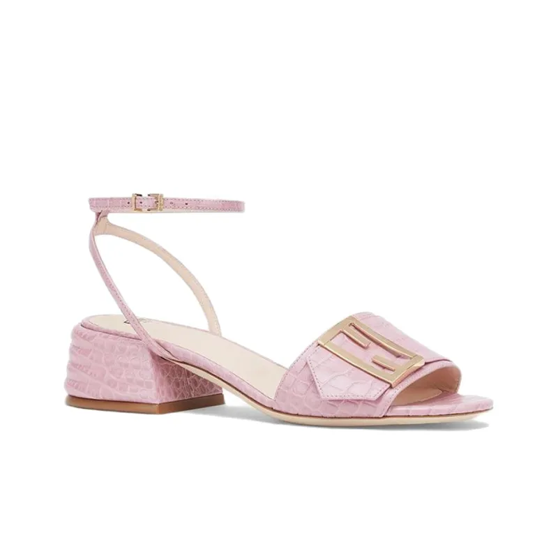 FENDI Promenade One Strap Sandals 3.5cm Women's Pink-2
