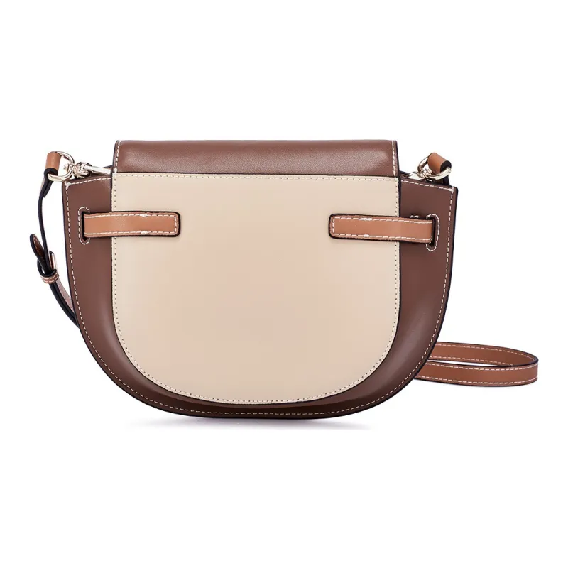 Hush Puppies Cow Leather Saddle Bag Crossbody Bag Shoulder Bag Women's Coffee/Blue/Jasper-3