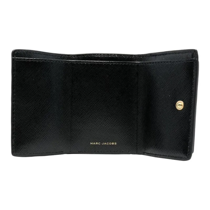 MARC JACOBS Leather Wallet Women's Black/White-2