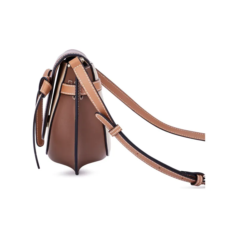 Hush Puppies Cow Leather Saddle Bag Crossbody Bag Shoulder Bag Women's Coffee/Blue/Jasper-2