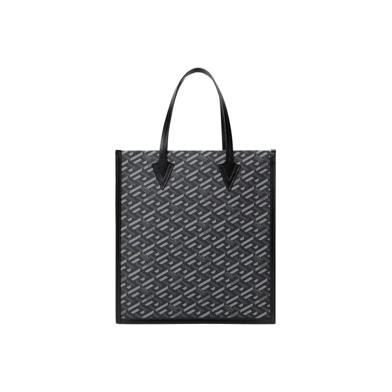 VERSACE Cow Leather Decoration Tote Bag Shopping Bag Shoulder Bag Crossbody Bag Handbag Men's Blue/Black-2