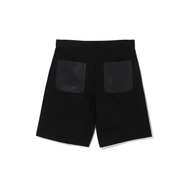 Bape Multi Motif Leather Pocket Chino Shorts-1