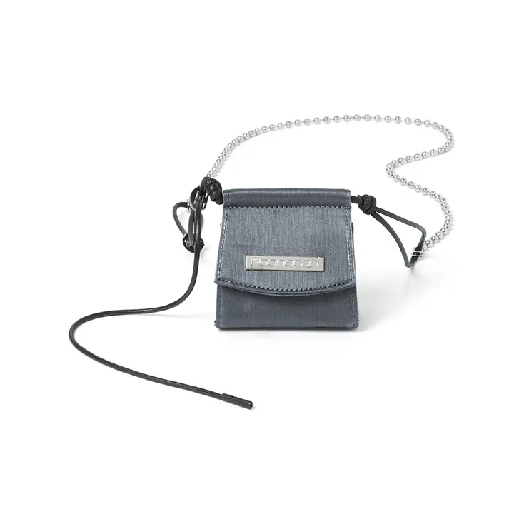 COMBACK PU Earphone Case, Lipstick Bag, Saddle Bag, Crossbody Bag Mini Women's Black-8