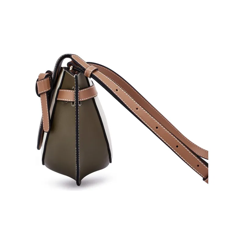 Hush Puppies Cow Leather Saddle Bag Crossbody Bag Shoulder Bag Women's Coffee/Blue/Jasper-11