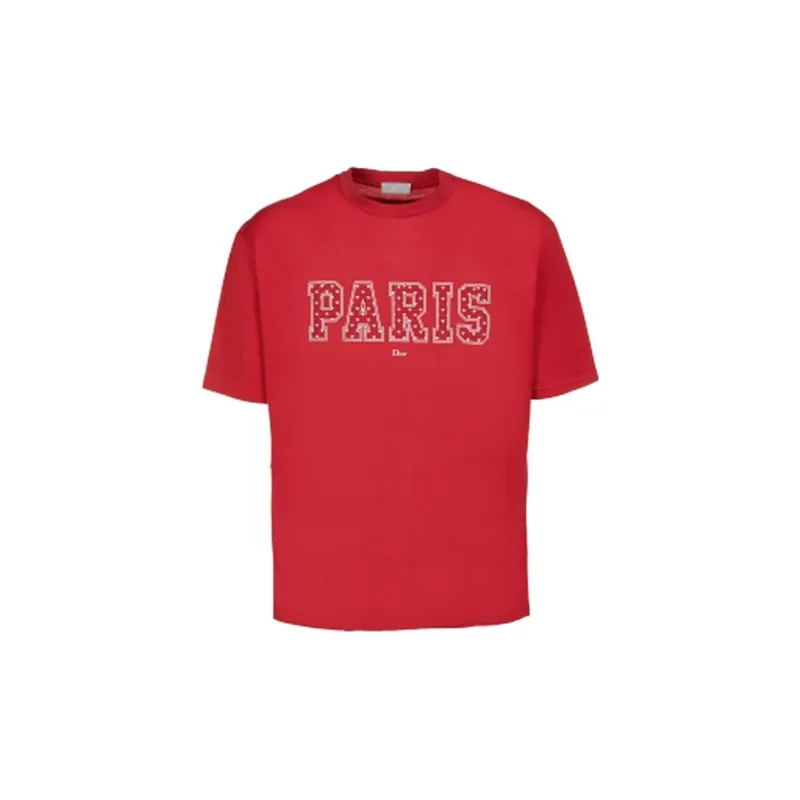 DIOR T Shirts Men Red-0