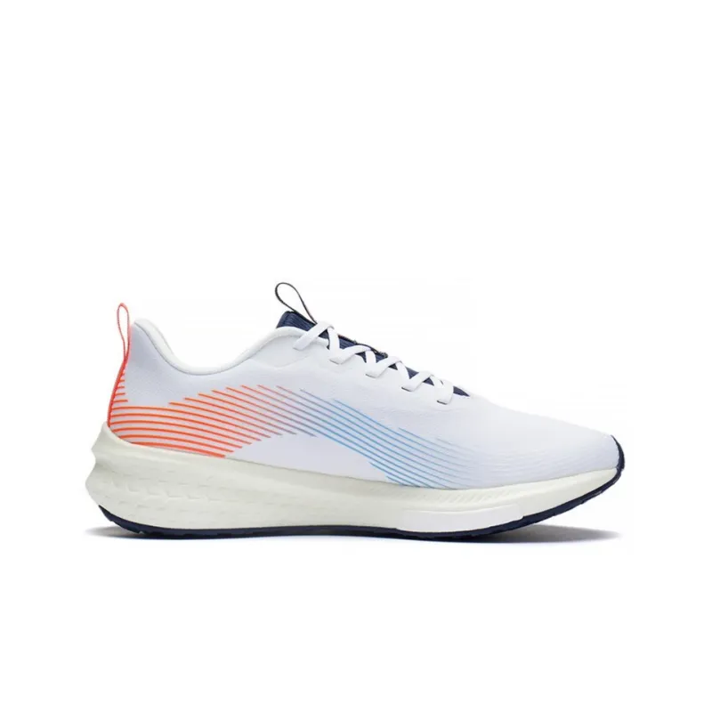 LiNing Red Hare 5 Pro Cushioning Anti Slip And Wear Resistant Low Top Running Shoes Men's White Orange Blue-1