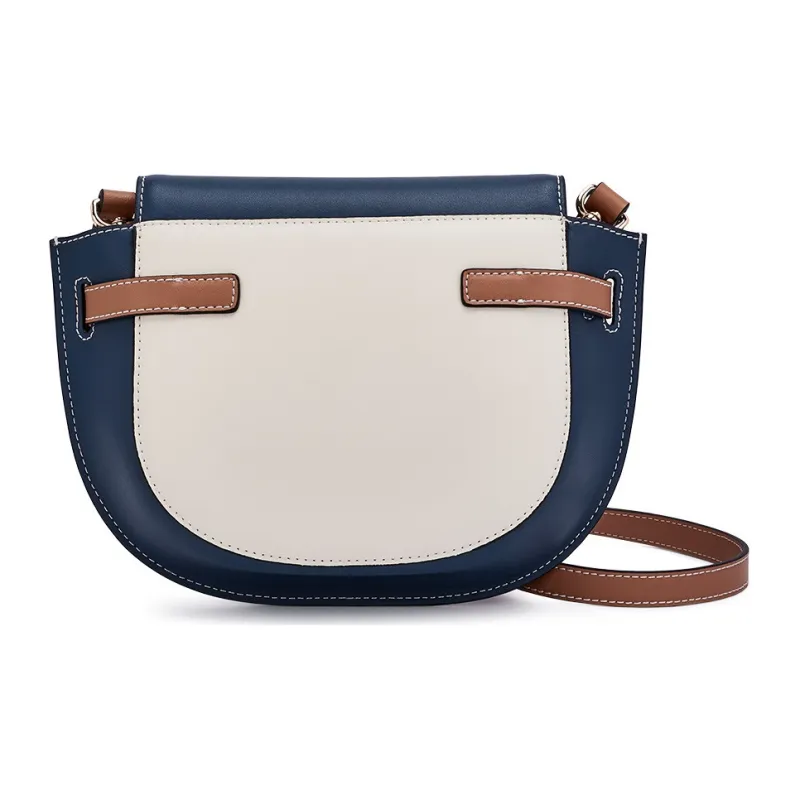 Hush Puppies Cow Leather Saddle Bag Crossbody Bag Shoulder Bag Women's Coffee/Blue/Jasper-8