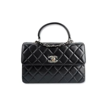 CHANEL Trendy Cc Sheepskin Shoulder Bag, Crossbody Bag, Handbag Tubas Women's Black