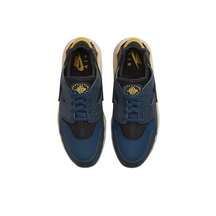 Nike Air Huarache Premium Armory Navy University Gold-3