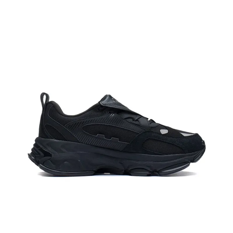 LiNing Cushioning, Slip Resistant, Abrasion Resistant, Reflective, Rebound Low Top Running Shoes Men's Black-1