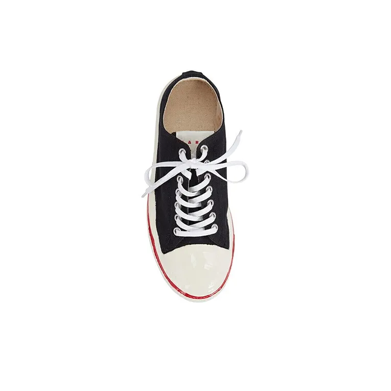 MARNI Low Top Stylish Skateboarding Shoes Women's Black White-4