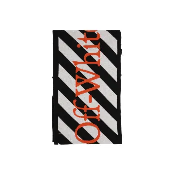OFF WHITE Knit Scarves Men Black/White