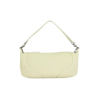 By Far Amira Leather Shoulder Bag Handbag Women's Light Yellow