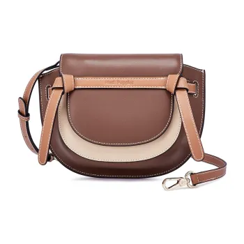 Hush Puppies Cow Leather Saddle Bag Crossbody Bag Shoulder Bag Women's Coffee/Blue/Jasper