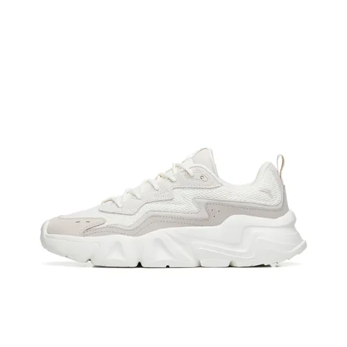 Anta Life Collection Cushioning Anti-Slip And Wear-Resistant Low-Top Casual Shoes Men's White Gray