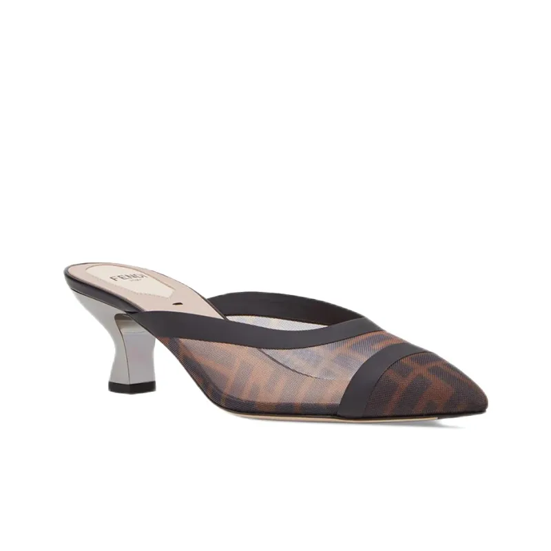 FENDI Colibri Stylish Sandal Women's Black Brown-2