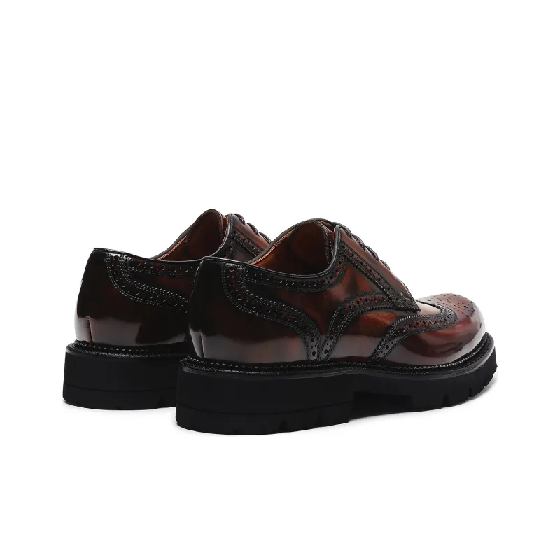 ELLE HOMME Dress Shoes Men's Burgundy-3