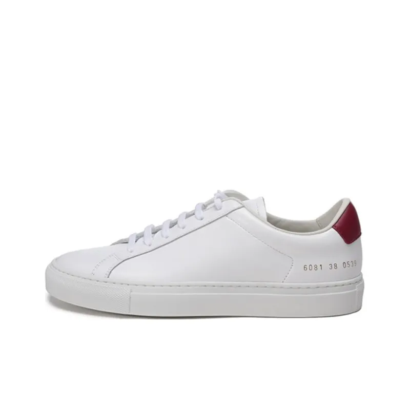 COMMON PROJECTS Skateboard Shoes Women's Low Top White/Red-0