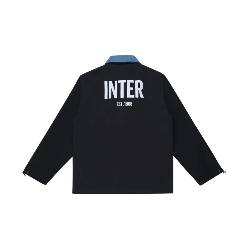 F.C. Internazionale Milano Thickened Mock Two Piece Jacket Unisex Black-1