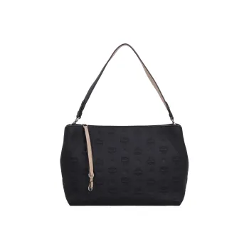 MCM Cow Leather Portable Crossbody Bag Shoulder Bag Regular Women's Black