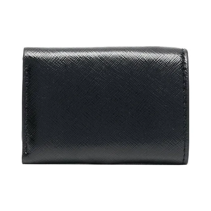 MARC JACOBS Leather Wallet Women's Black/White-1