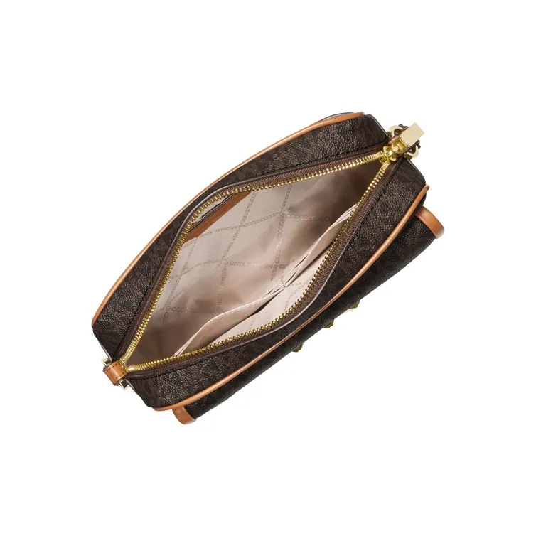 MICHAEL KORS PARKER Polyvinyl Chloride Camera Bag Shoulder Bag Crossbody Bag Medium Size Women's Dark Brown/Acorn Brown-1
