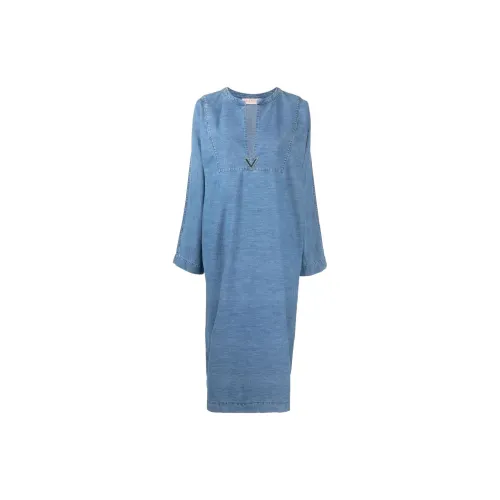 Valentino Long-Sleeved Dresses Women's Blue