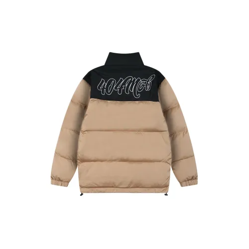 404MOB GANG Puffer Jackets Unisex Khaki