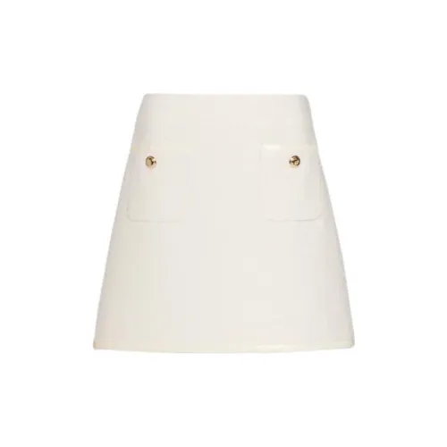 MIU MIU Casual Short Skirts Women's Ivory White